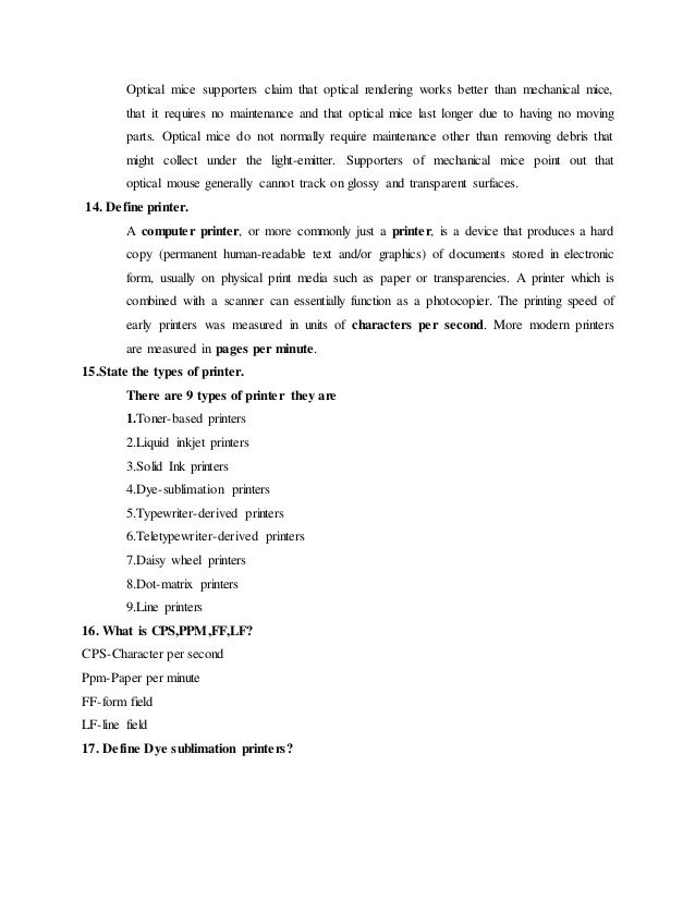COMPUTER HARDWARE SHORT NOTES