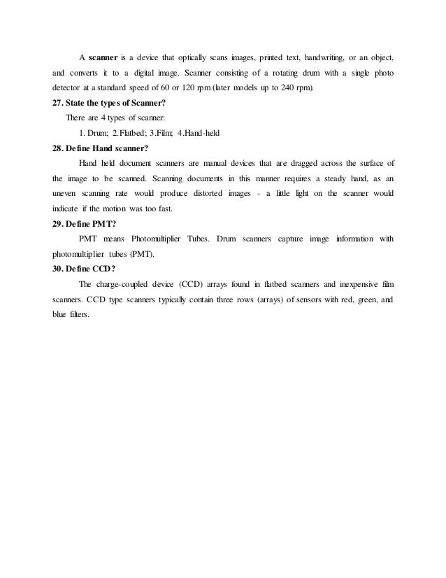 COMPUTER HARDWARE SHORT NOTES