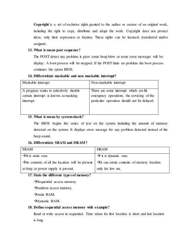COMPUTER HARDWARE SHORT NOTES