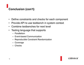 Constrained Randomization HW-SW Co-Verification: A Constrained Random Approach | PDF