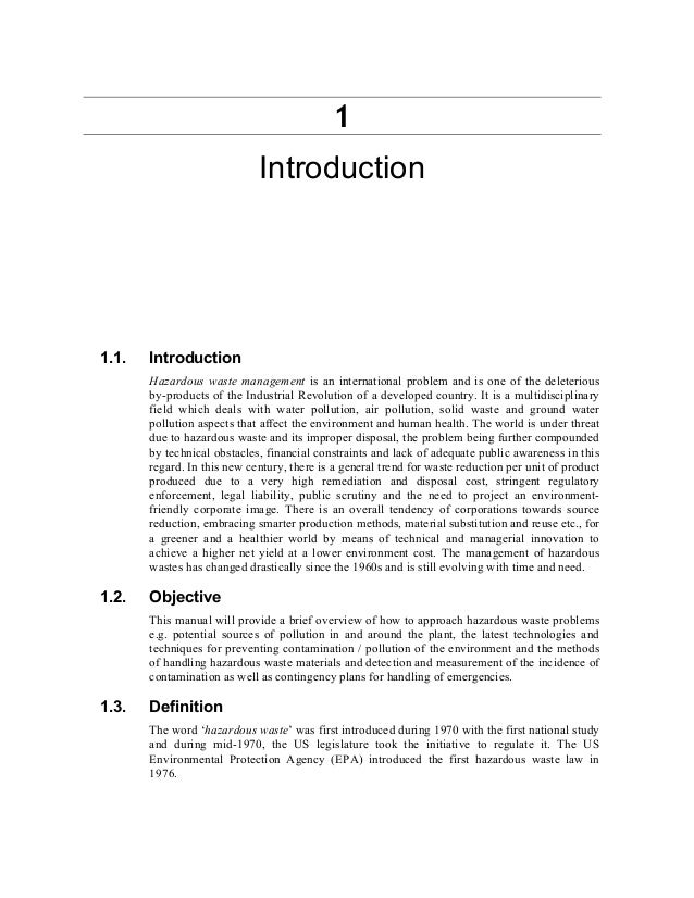 pollution prevention and waste management