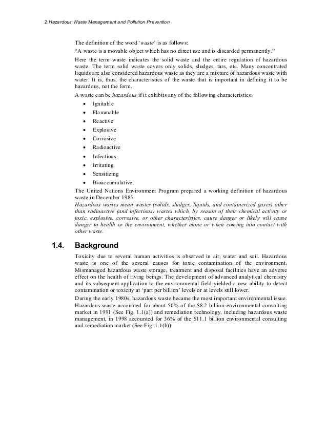 pollution prevention and waste management