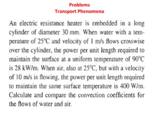 Problems Transport Phenomena 