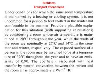 Problems Transport Phenomena 