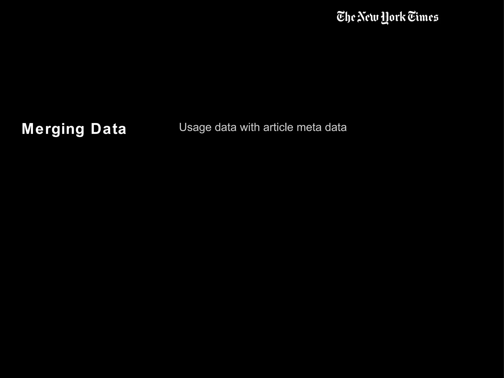 Merging Data Usage data with article meta data 