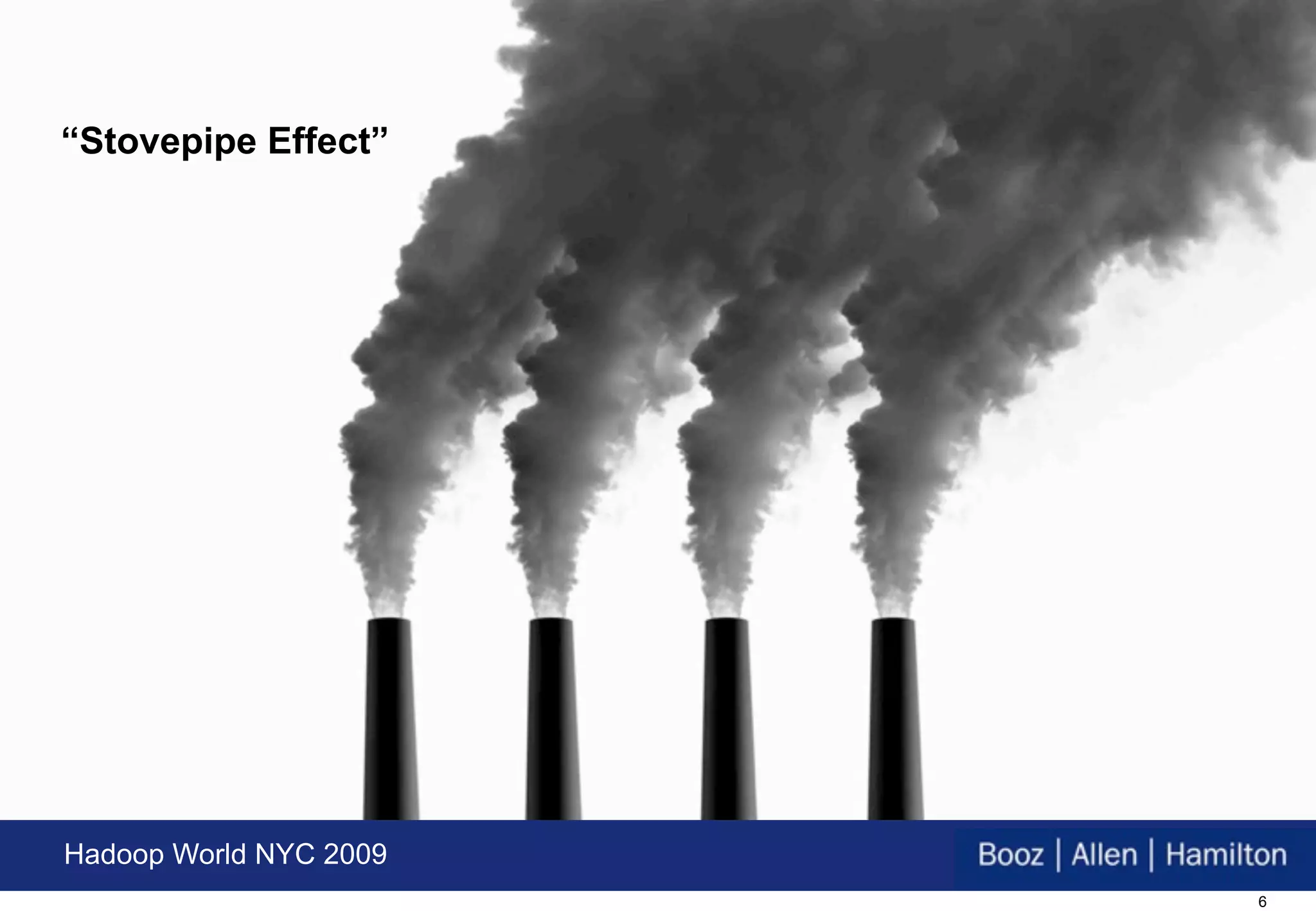 “Stovepipe Effect”




Hadoop World NYC 2009
                        6
 