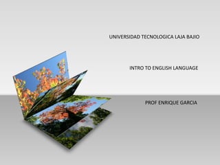 UNIVERSIDAD TECNOLOGICA LAJA BAJIO
INTRO TO ENGLISH LANGUAGE
PROF ENRIQUE GARCIA
 