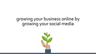 growing your business online by
growing your social media
 