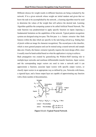 Hand Written Character Recognition Using Neural Networks | DOCX