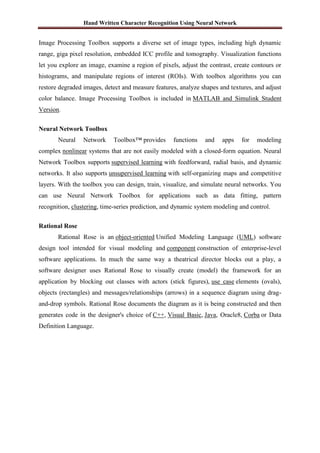 Hand Written Character Recognition Using Neural Networks | DOCX