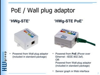 PoE / Wall plug adaptor <ul><li>Powered from Wall plug adaptor (included in standard package) </li></ul><ul><li>Powered fr...