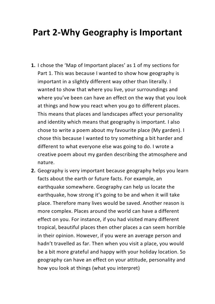 Hw geography why geography is important questions
