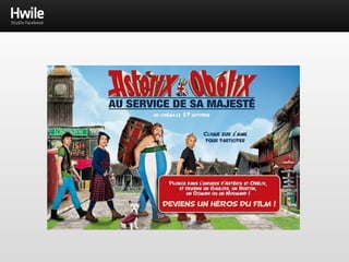 Hwile
26 rue Feydeau
75002 Paris
+33(0)9.67.07.34.55
Sur Facebook : www.facebook.com/studiohwile
www.hwile.com
Fisherman's Friend : "Viens prendre ta claque"
Sur cette application, le marchand de bonbons à la menthe forte a
choisi de proposer un concours photos sur Facebook....un peu
spécial.
Le principe est simple ; il s'agit d'un concours photo, l'utilisateur
upload depuis son ordinateur, sa webcam ou ses albums
Facebook une photo, puis a la possbilité de la déformer afin d'y
représenter l'effet des Fisherman's Friend sur le visage de celui
qui en consomme.
Drôle, intuitif, et très viral, ça change des concours photos
classiques.
 