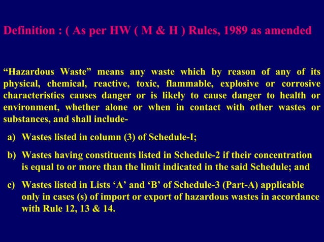 hazardous-waste-management-handling-rules-1989-ppt