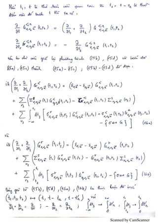 Non equilibrium Green function. | PDF