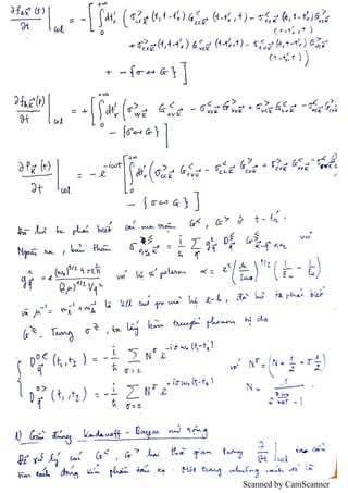 Non equilibrium Green function. | PDF