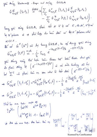 Non equilibrium Green function. | PDF