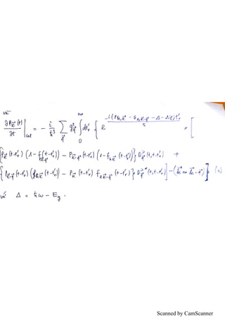 Non equilibrium Green function. | PDF