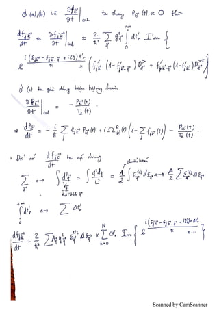 Non equilibrium Green function. | PDF