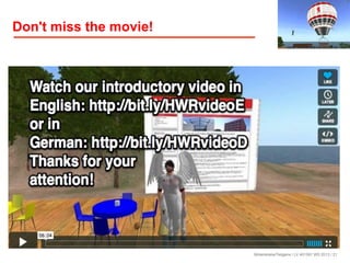 Don't miss the movie!

Birkenkrahe/Tietgens / LV 401591 WS 2013 / 21

 