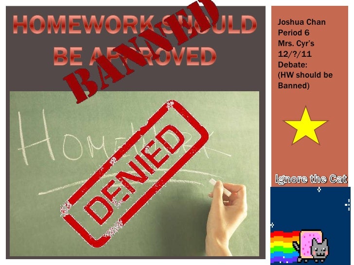 should schools ban homework debate
