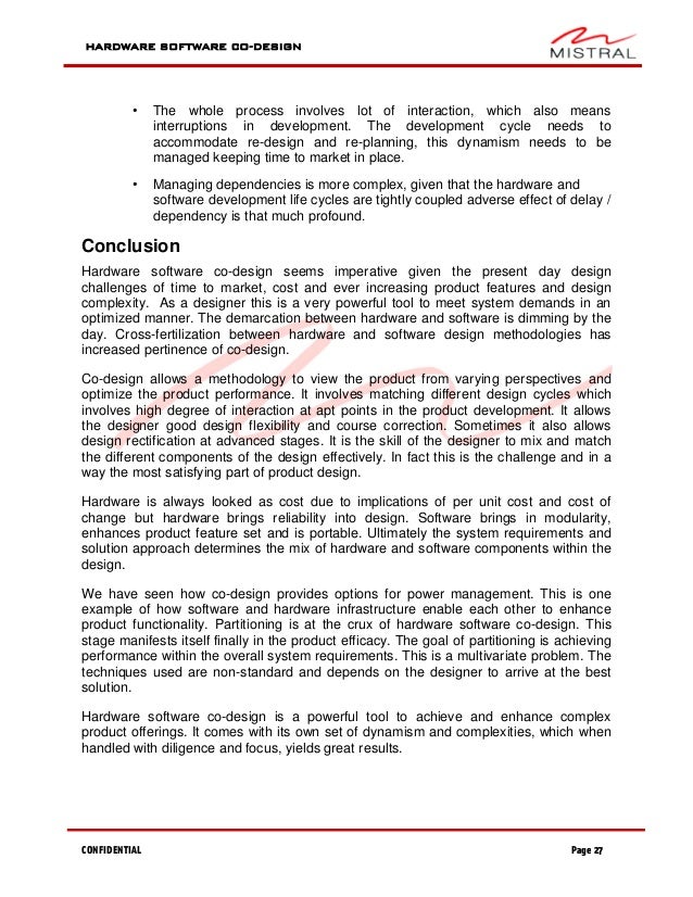Hardware and software specification thesis image