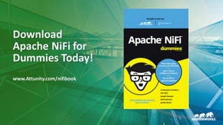 41 ©	Hortonworks	Inc.	2011–2018.	All	rights	reserved
Download	
Apache	NiFi for	
Dummies	Today!
www.Attunity.com/nifibook
 