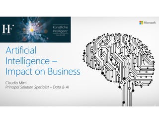 Artificial
Intelligence –
Impact on Business
 