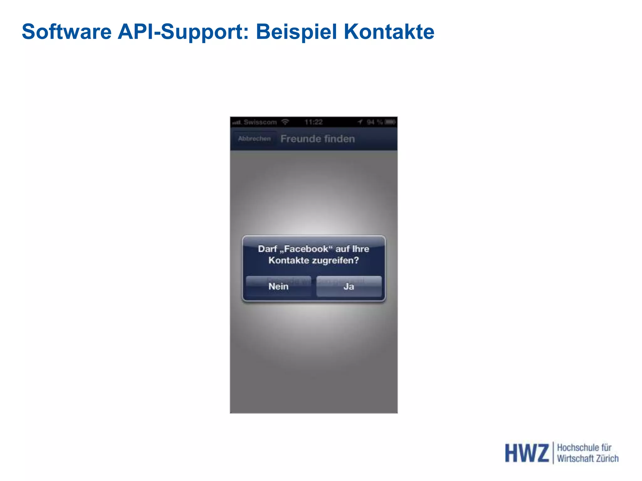 Software API-Support: Beispiel Kontakte
 