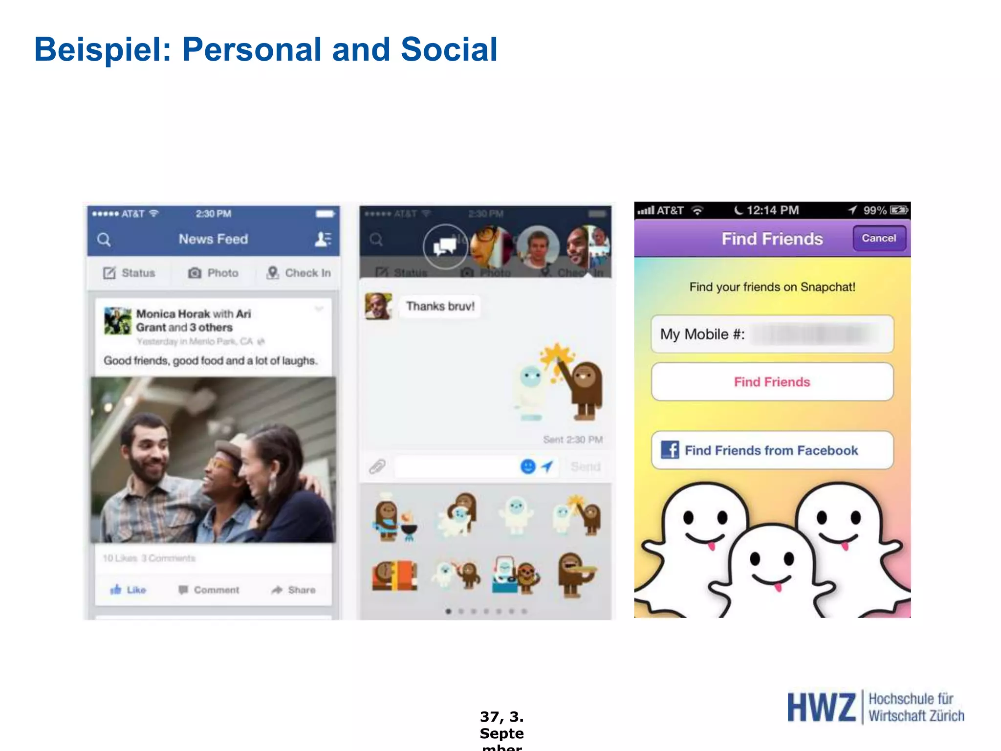 Beispiel: Personal and Social
37, 3.
Septe
 