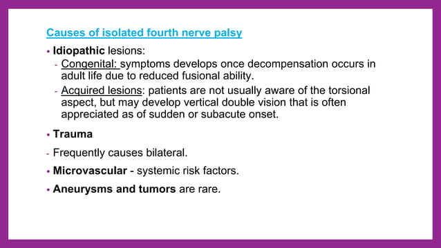 Ocular nerve palsy - 3rd, 4th and 6th cranial nerve palsy | PPTX | Eye ...