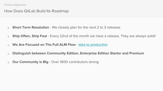 GitLab Product Roadmap and Approach | PPT