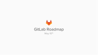 GitLab Roadmap
May 10th
 