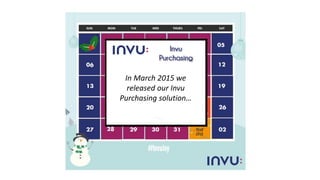 In March 2015 we
released our Invu
Purchasing solution…
Invu
Purchasing
 