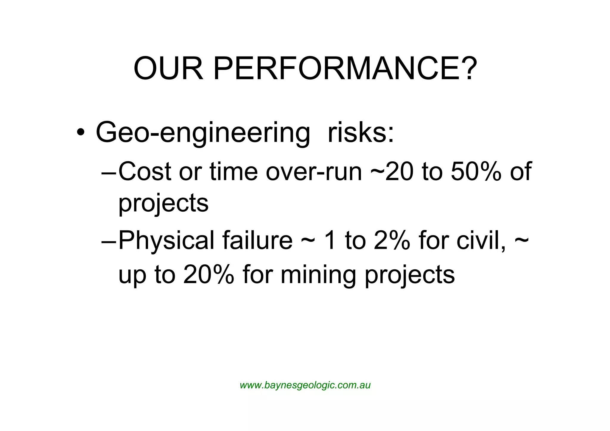 Engineering Out Risk Sources of Geotechnical Risk | PDF