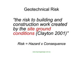 Sources of Geotechnical Risk | PDF
