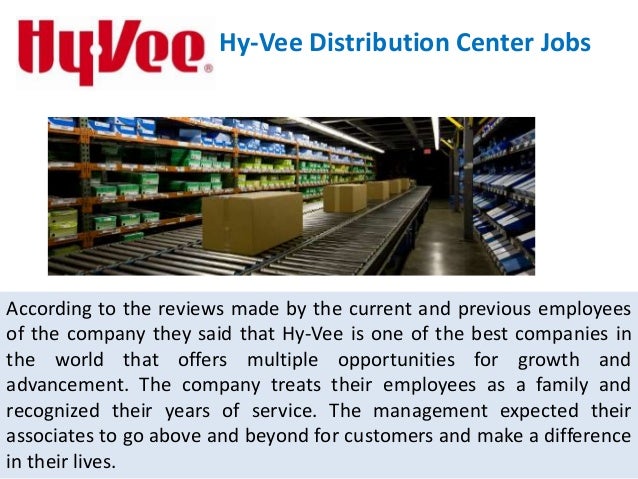 Hy-Vee Distribution Center Jobs