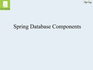 Spring Database Components 
 
