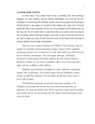 Hybrid Application Development documentation report (MCA Project) | DOCX