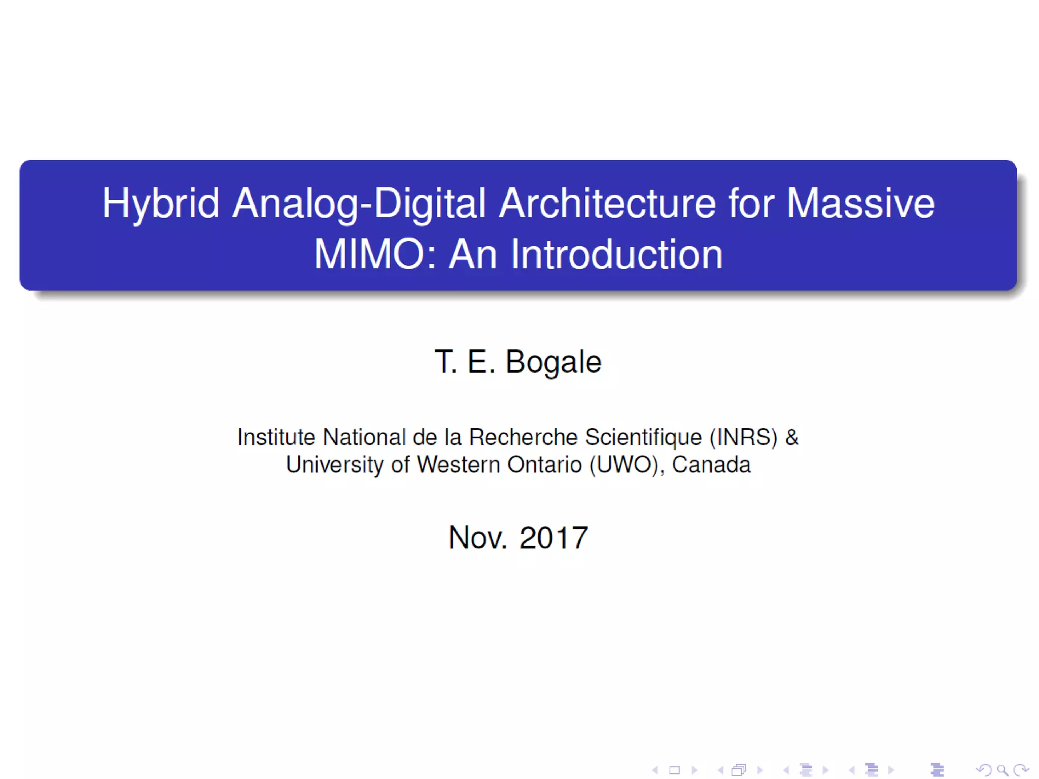 Massive Mimo An Introduction