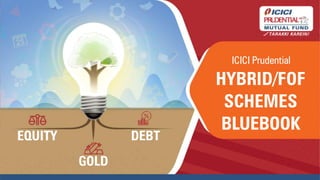 ICICI Prudential
ICICI Prudential
HYBRID/FOF
SCHEMES
BLUEBOOK
EQUITY DEBT
GOLD
 