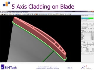 Confidential © 2015 All rights reserved
Singapore Institute of Manufacturing Technology Slide 18
5 Axis Cladding on Blade
 