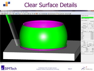 Confidential © 2015 All rights reserved
Singapore Institute of Manufacturing Technology Slide 9
Clear Surface Details
 