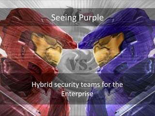 Seeing Purple

Hybrid security teams for the
Enterprise
@jwgoerlich

 