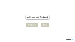 AddressbookBackend
Address Impl
 