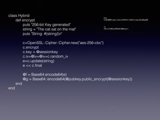 Hybrid Cryptography with examples in Ruby and Go | PDF