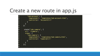 Create a new route in app.js
 