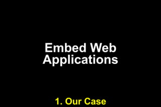 Embed Web
Applications
1. Our Case

 
