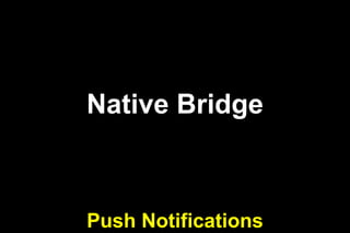 Native Bridge

Push Notifications

 