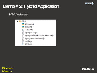 Demo # 2: Hybrid Application HTML Webmeter 